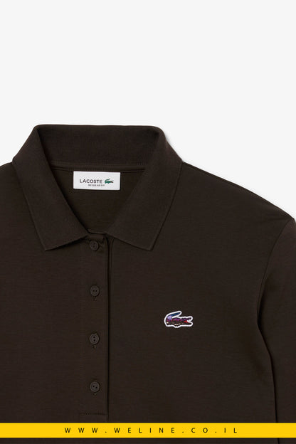 חולצת פולו Regular Fit עם קרוקודיל נוף – Lacoste Landscape Crocodile Polo (חום)