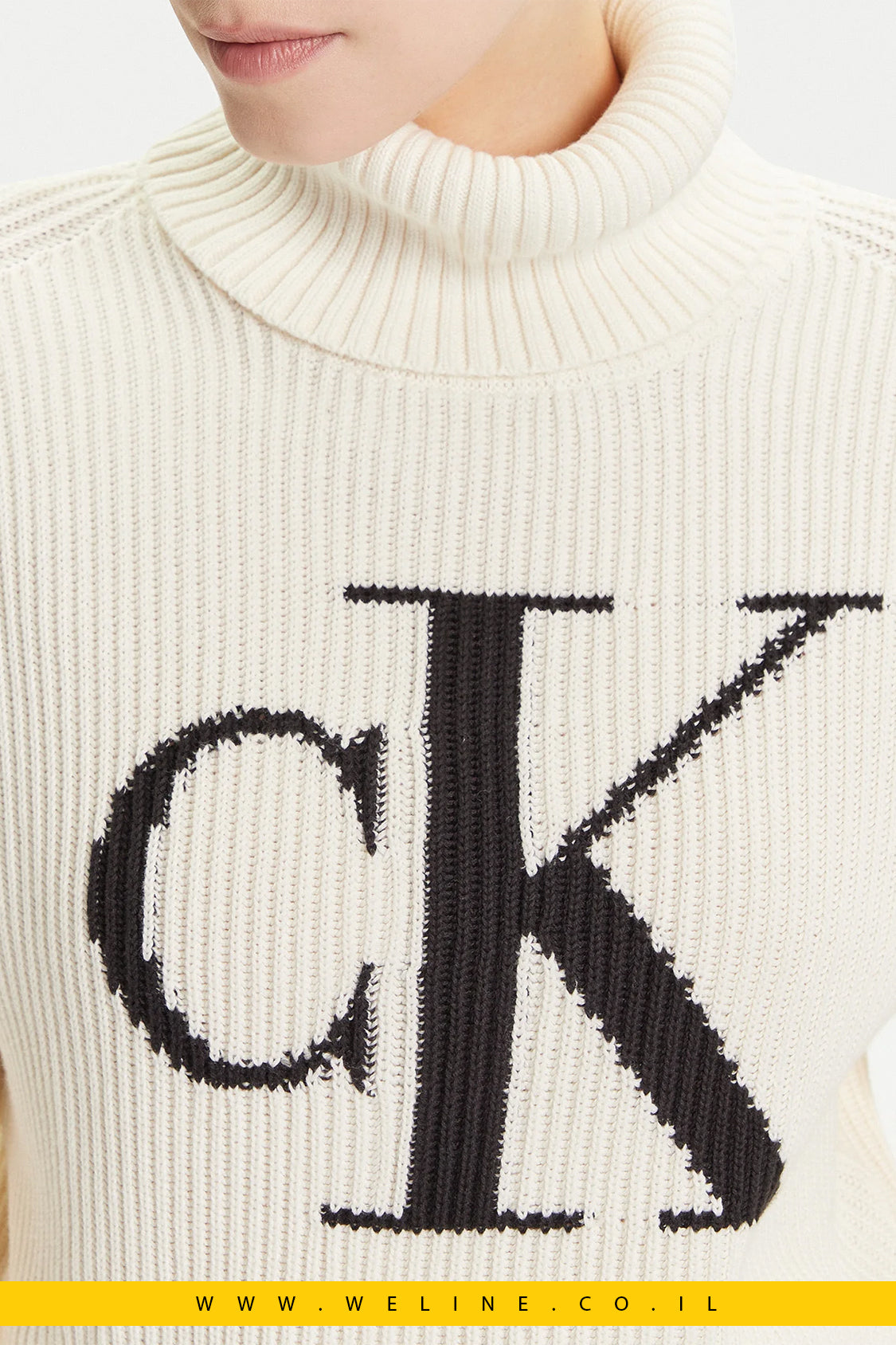 דולצ'ביטה נשים Calvin Klein Jeans – Écru בגזרת Relaxed