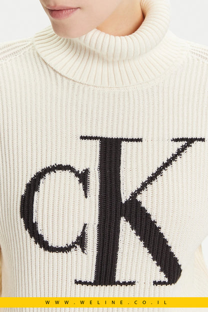 דולצ'ביטה נשים Calvin Klein Jeans – Écru בגזרת Relaxed