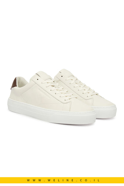 סניקרס גברים Tommy Hilfiger Premium Dress Cupsole Leather – צבע קרם