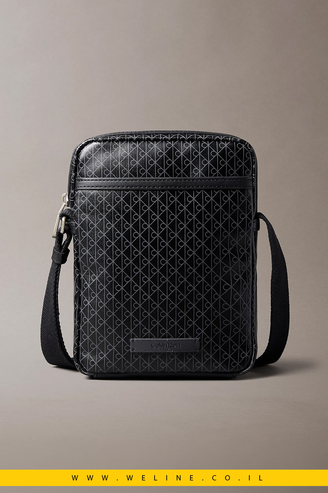 תיק צד Calvin Klein Allover Emblem Logo Reporter Bag