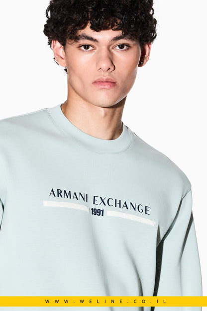 סווטשירט Crewneck Logo לגברים Armani Exchange