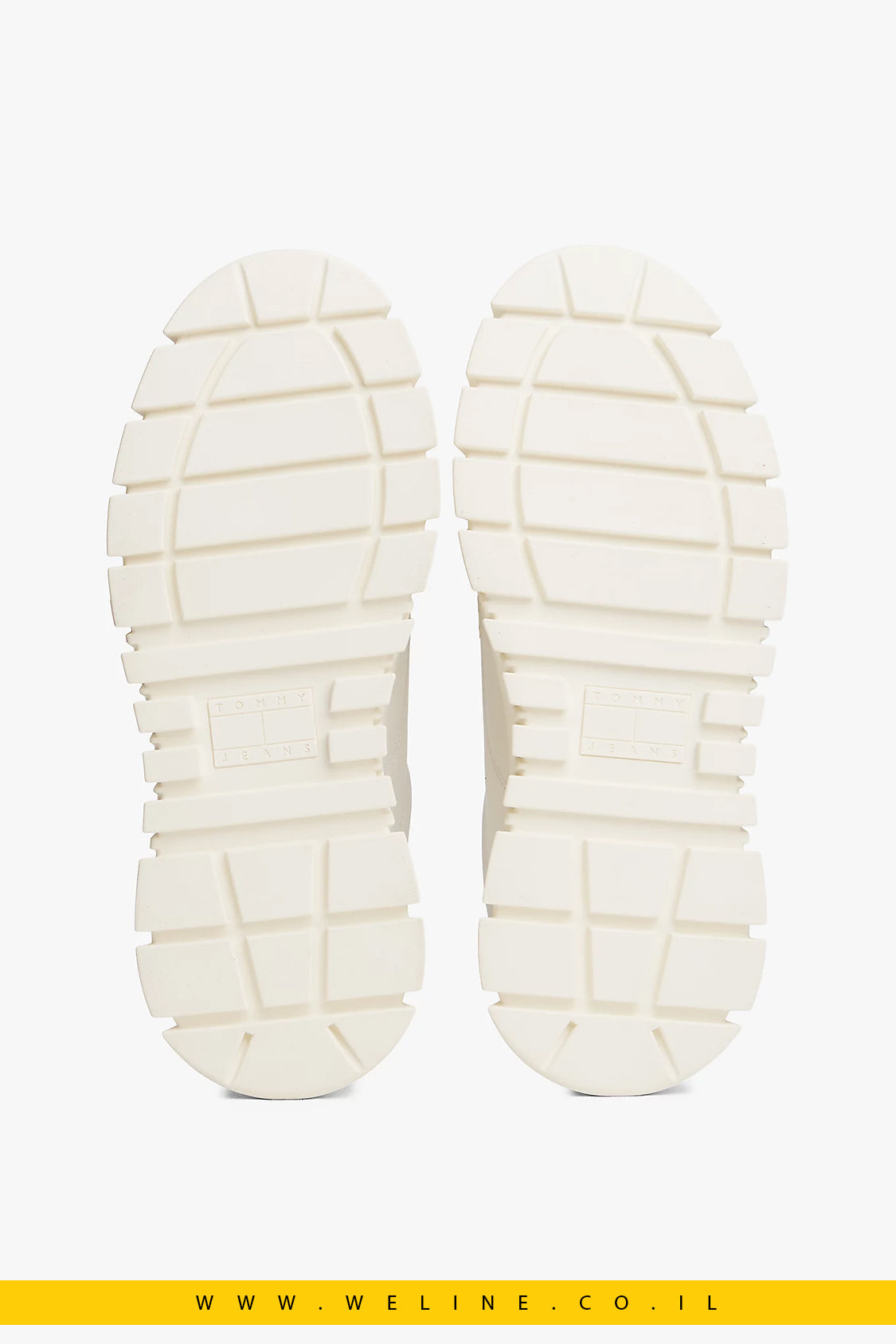 סניקרס פלטפורמה Tommy Jeans Cleat Platform Trainers With Leather – צבע לבן