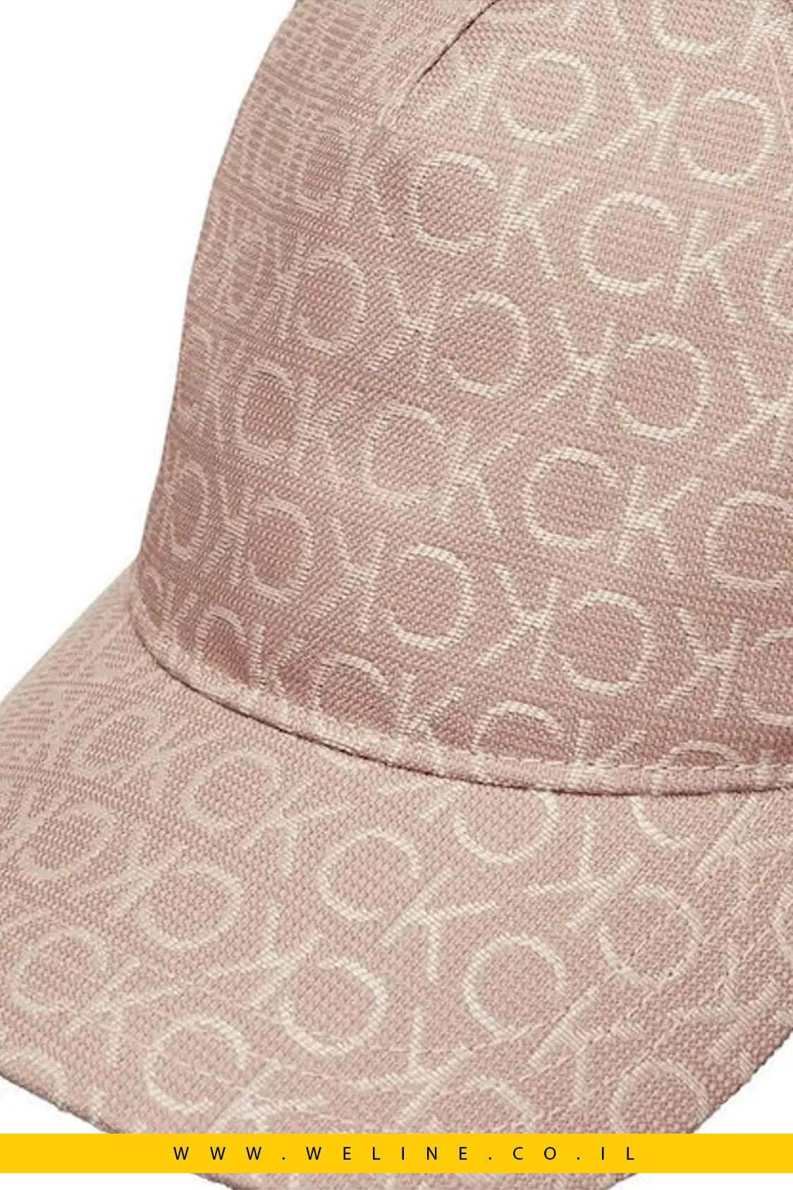 Calvin Klein כובע בייג' Jacquard לנשים – פוליאסטר ממוחזר