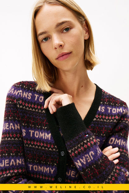 Cardigan Slim Fair Isle Logo לנשים – Tommy Jeans