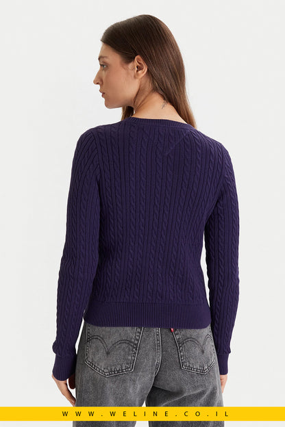 סוודר SLIM CABLE KNIT לנשים – Tommy Jeans