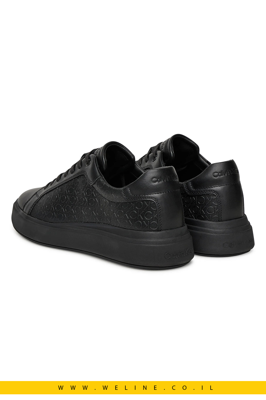 סניקרס עור גברים Calvin Klein Chunky Low-Top – שחור
