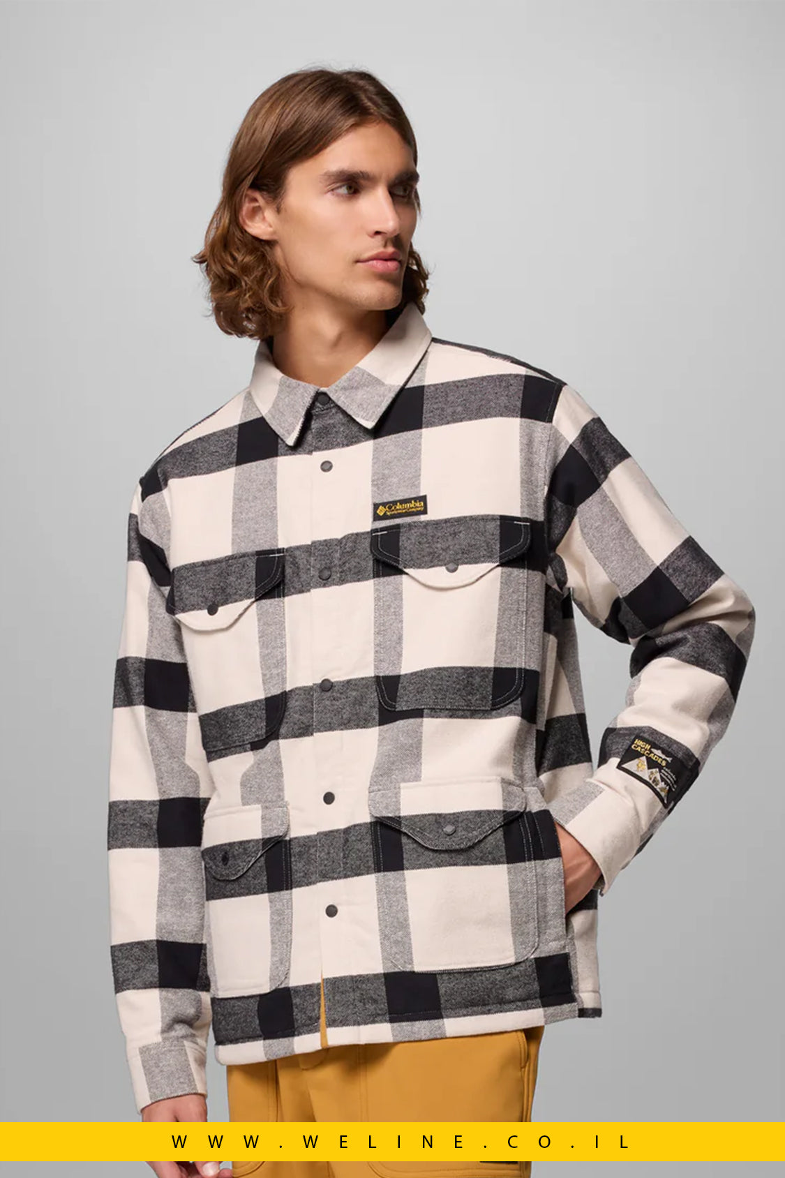 חולצה מכופתרת ארוכה לגברים – High Cascades Shirt Jacket 100% כותנה