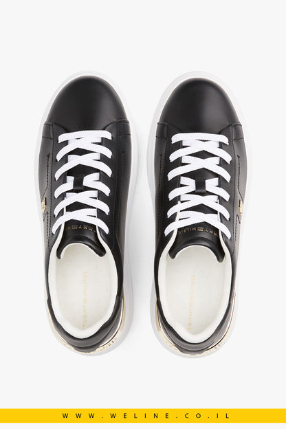 סניקרס נשים מעור עם מונוגרמת TH – Tommy Hilfiger