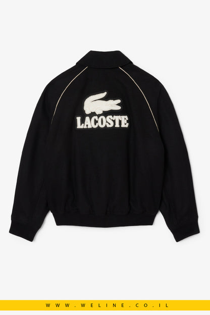 מעיל וארסיטי יוקרתי עם פאץ' רקום – Badge Accent Wool Varsity Jacket