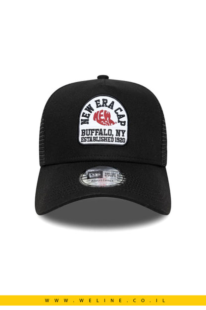 כובע New Era Cotton Patch Trucker – צבע שחור | יוניסקס