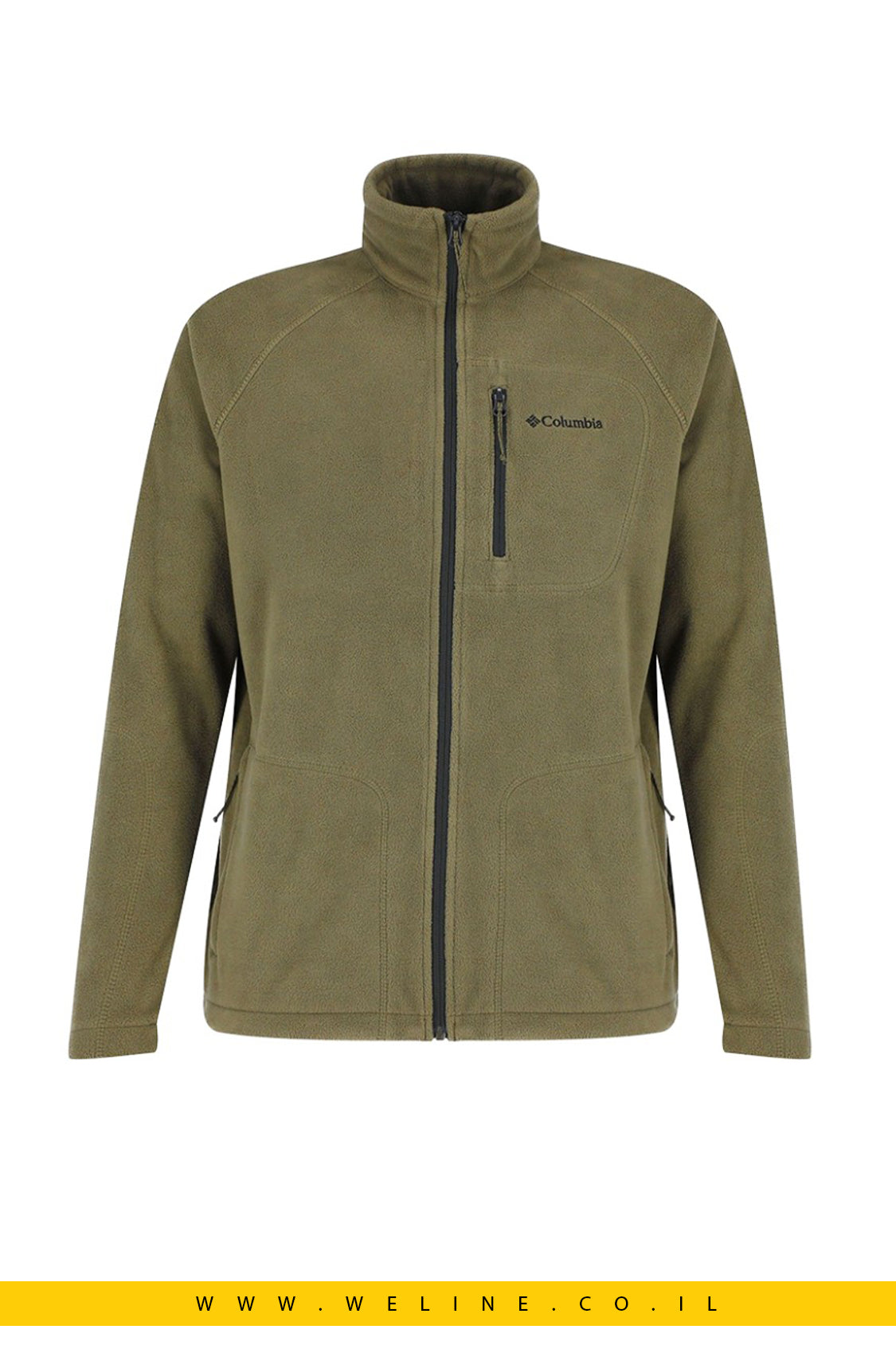 מעיל פליס לגברים Columbia Fast Trek™ II Full Zip בצבע ירוק – חימום עוצמתי ונוחות יומיומית