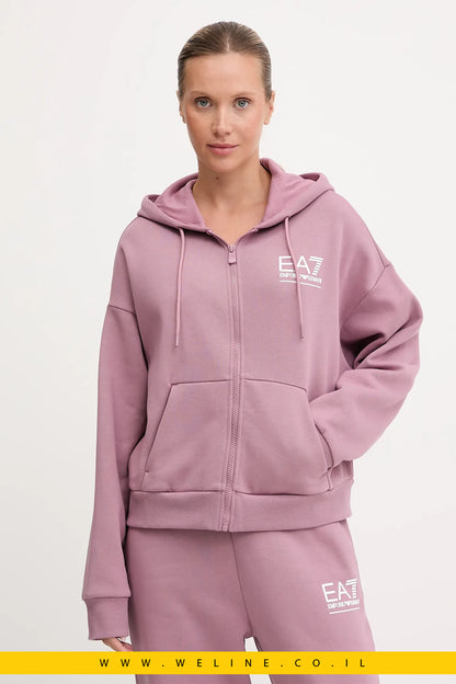 חליפת טרנינג לנשים EA7 Emporio Armani – ורוד | Armani Sustainability Values