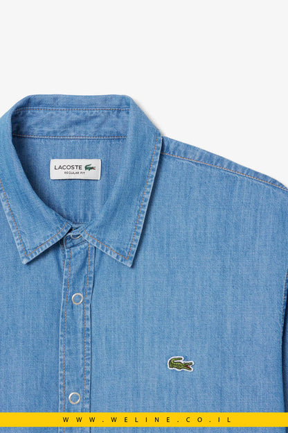 חולצת ג’ינס קלה Regular Fit לגברים Lacoste