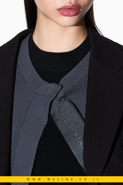 קרדיגן עם שרוולים מחורצים – Emporio Armani