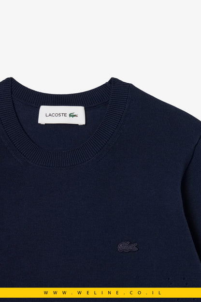 סוודר נשים 3D Knit בצוואר עגול – Lacoste