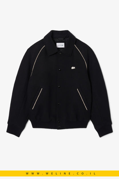 מעיל וארסיטי יוקרתי עם פאץ' רקום – Badge Accent Wool Varsity Jacket