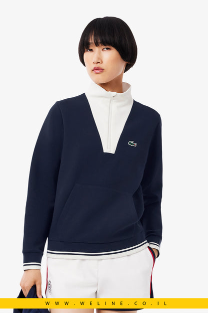 סווטשירט נשים טניס Heritage עם הגנה מקרינת UV – Lacoste