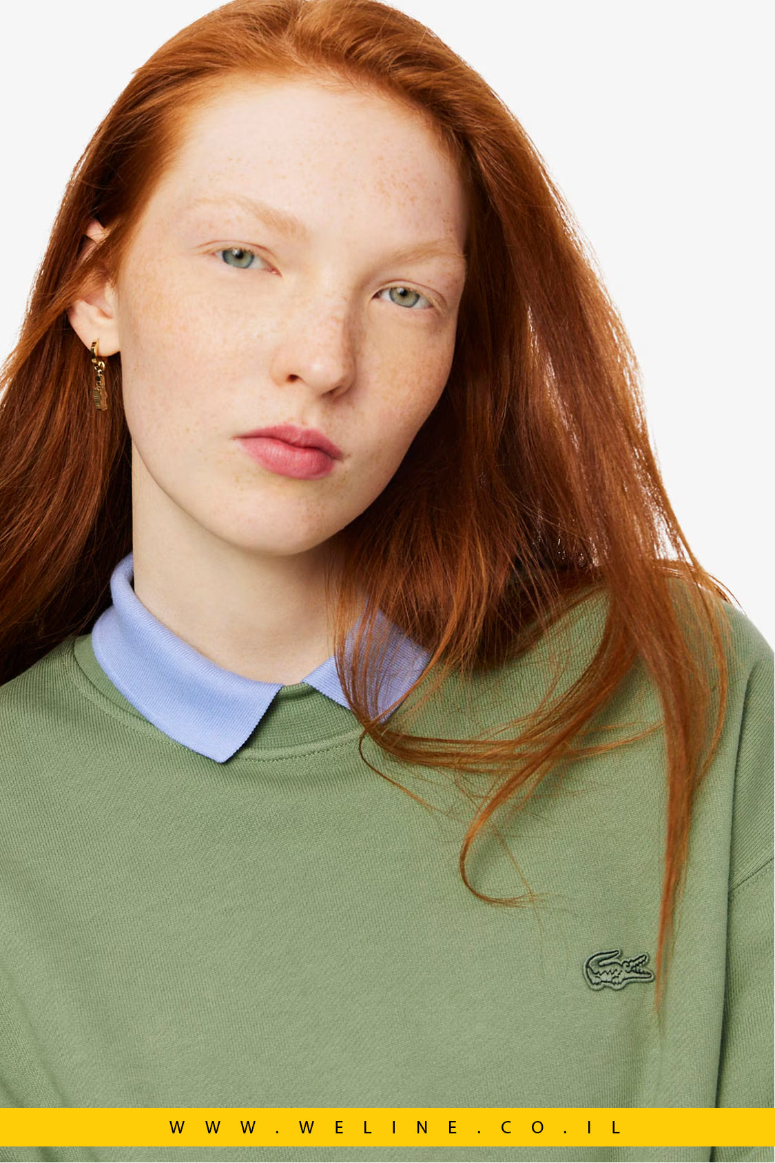 סווטשירט פליס עבה בגזרה רפויה – Lacoste