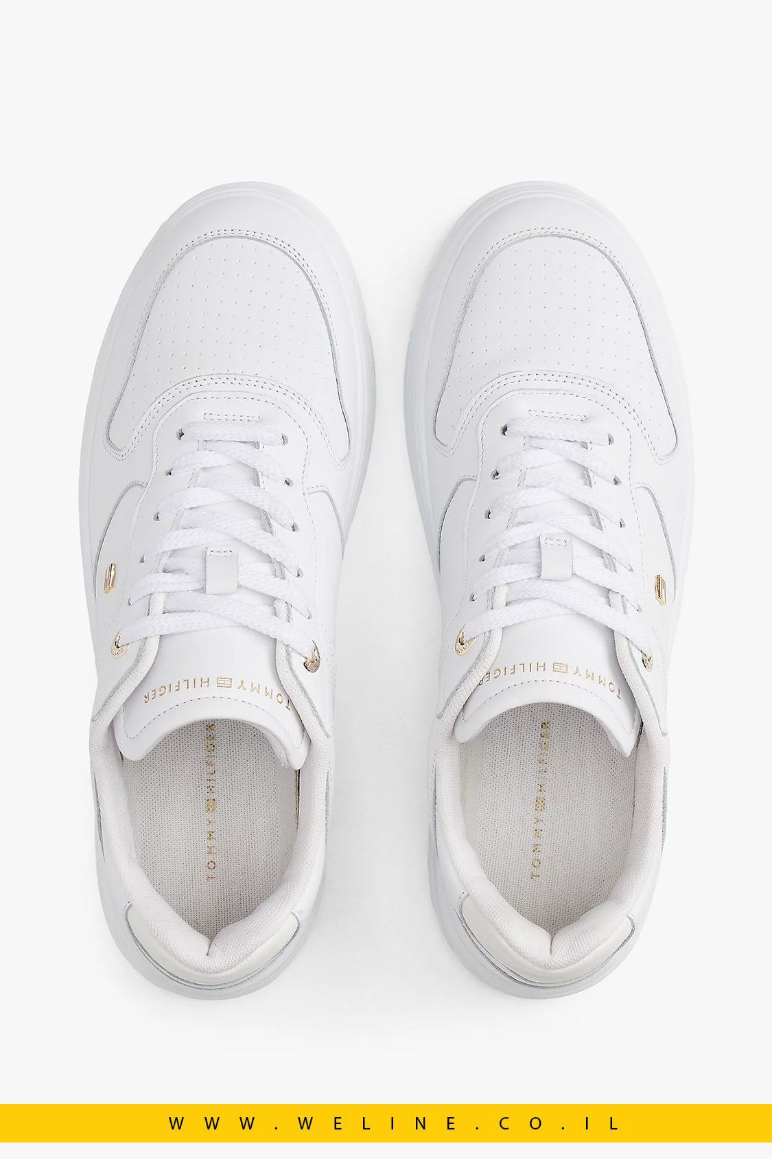 נעלי סניקרס עור לנשים Tommy Hilfiger – Leather Cupsole Trainers