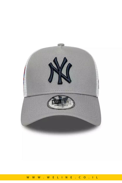 כובע New Era New York Yankees MLB Trucker Snapback – אפור | Side Patch