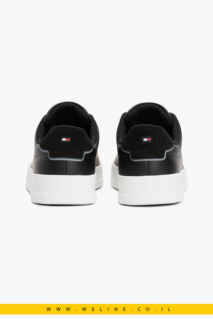 סניקרס עור לגברים עם פאנל קונטרסטי – Tommy Hilfiger