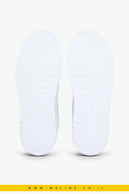 סניקרס עור Tommy Hilfiger TH Monogram Leather Cupsole Trainers White