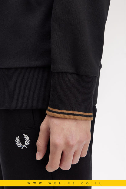 סווטשירט לגברים – Crew Neck בצבע שחור / Shaded Stone