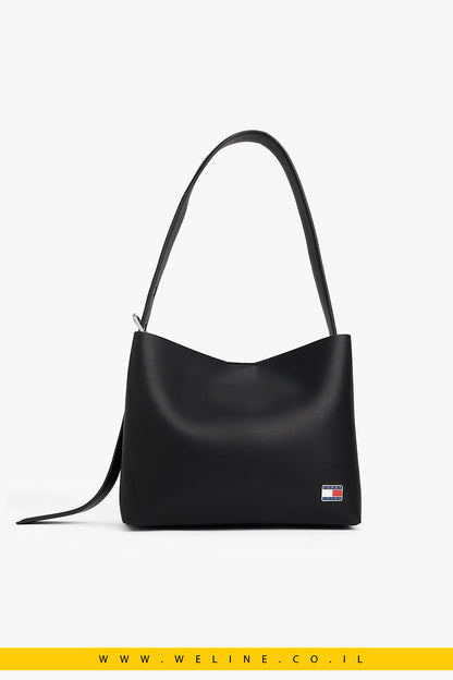 תיק Hobo עם לוגו ממותג Tommy Hilfiger