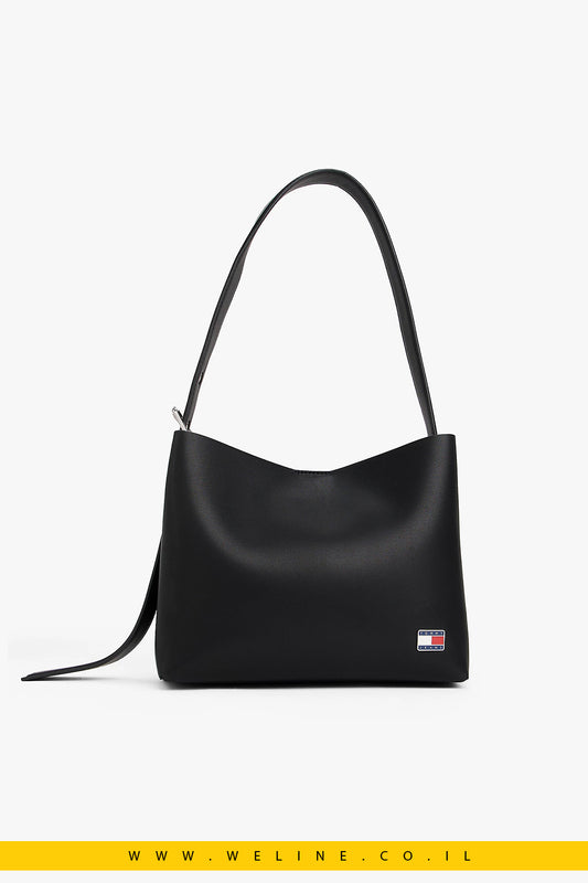 תיק Hobo עם לוגו ממותג Tommy Hilfiger