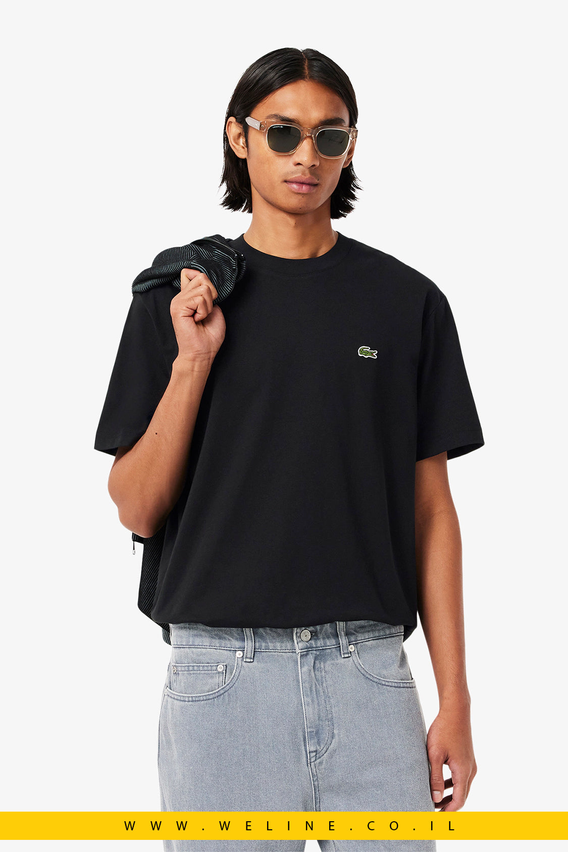 חולצת טי קלאסית לגברים מכותנה – Lacoste