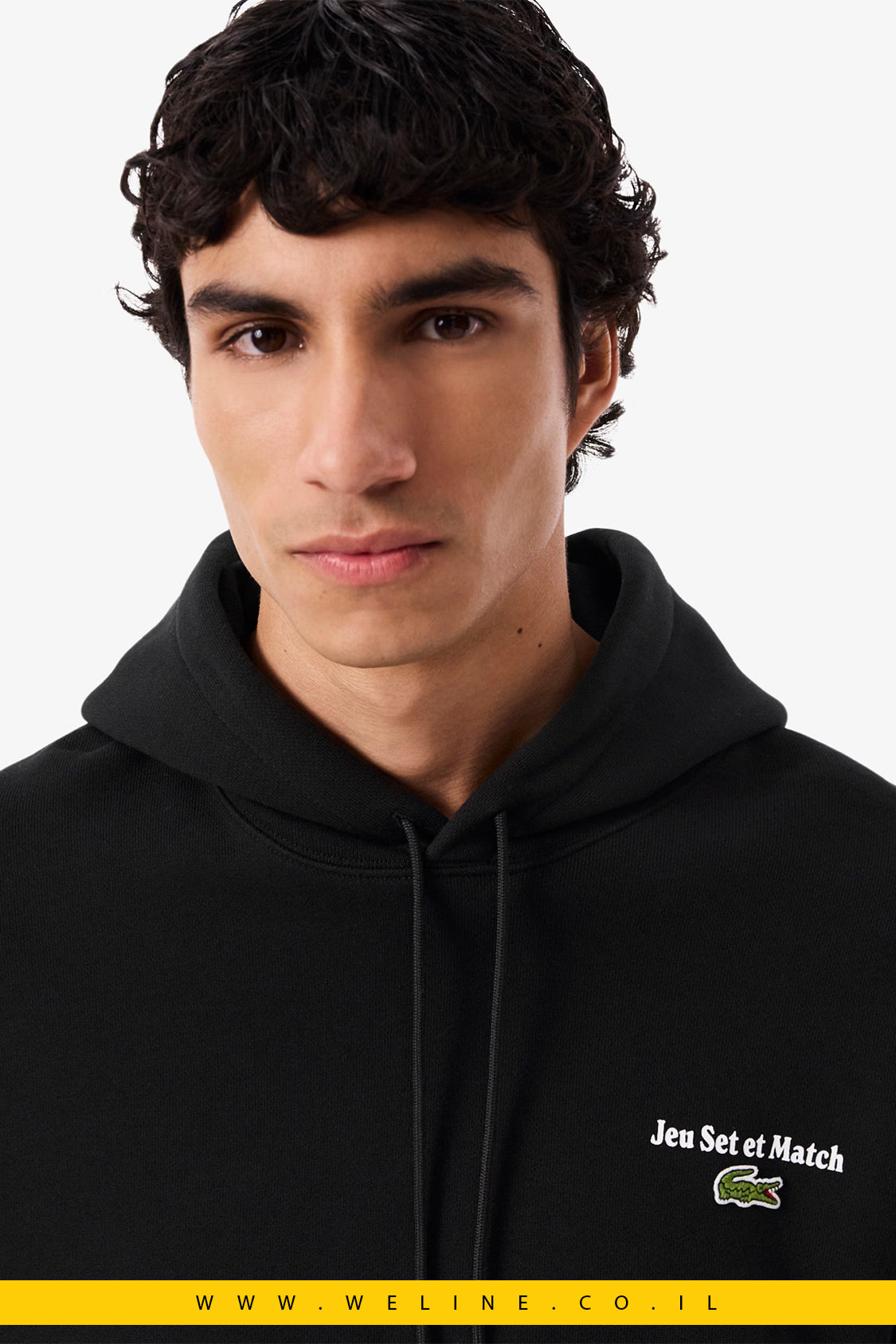 קפוצ'ון פליז מודפס לגברים Lacoste