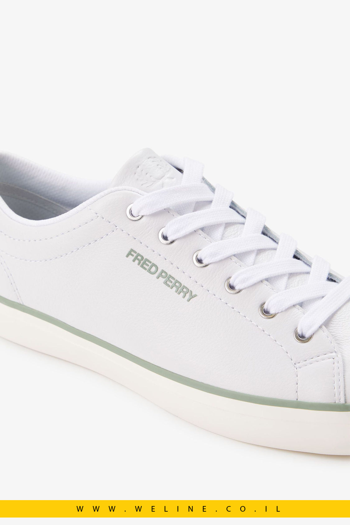 נעלי עור מרקם לגברים – Baseline Leather בצבע לבן / כחול נייבי