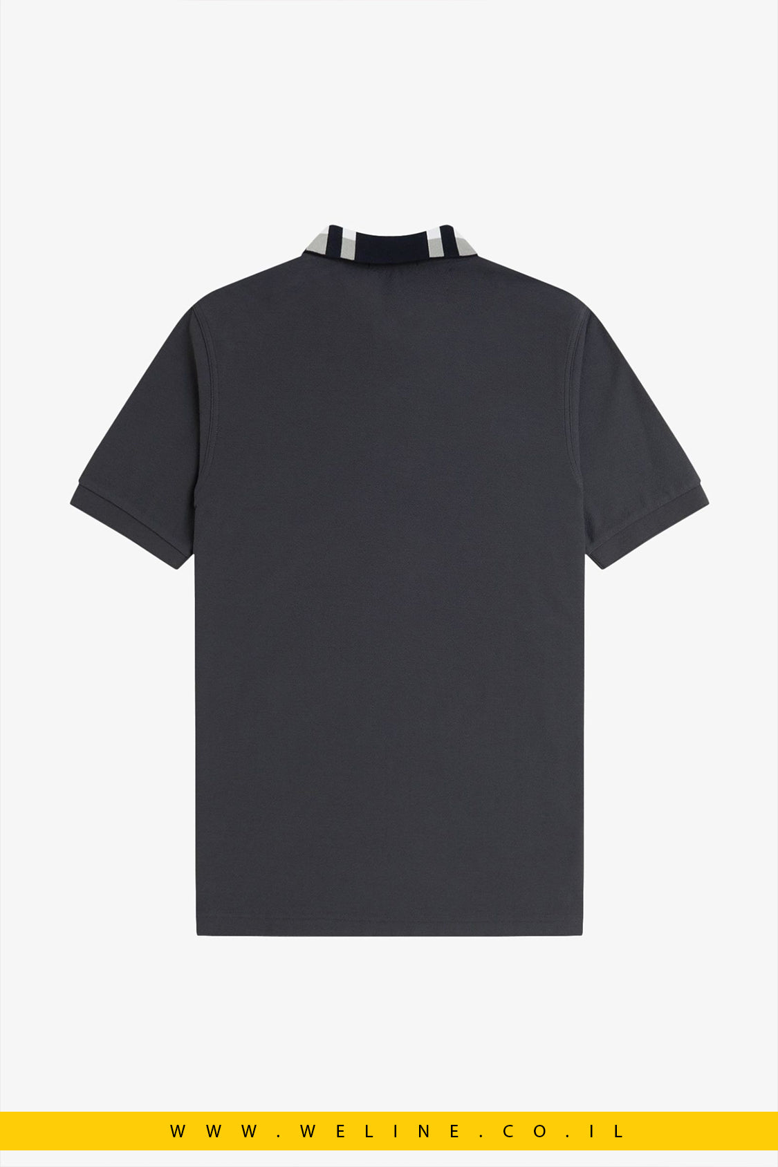 חולצת פולו לגברים עם צווארון דוגמת לוח שחמט – Fred Perry