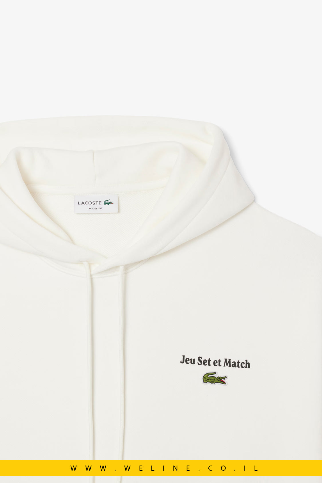 קפוצ'ון פליז מודפס לגברים Lacoste