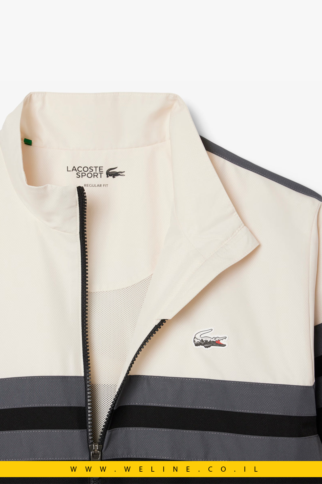 סט טרנינג יוקרתי לגברים Lacoste – דגם Landscape Crocodile בצבע שחור