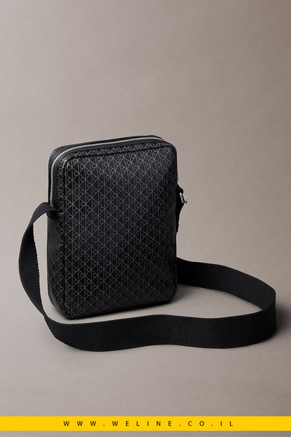 תיק צד Calvin Klein Allover Emblem Logo Reporter Bag