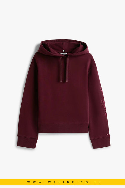 קפוצ'ון נשים Tommy Hilfiger עם רקמת לוגו – כותנה