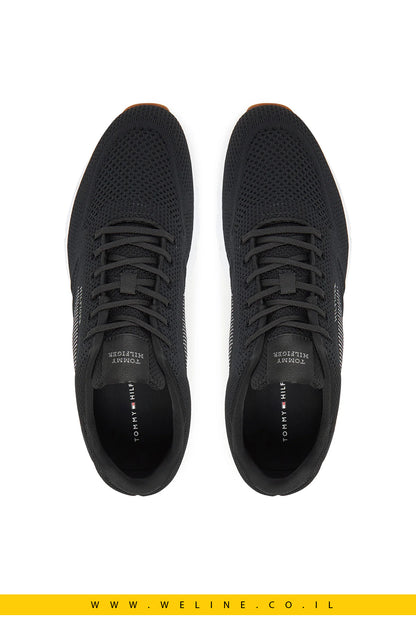 סניקרס לגברים Modern Comfort Run Knit בצבע שחור - Tommy Hilfiger