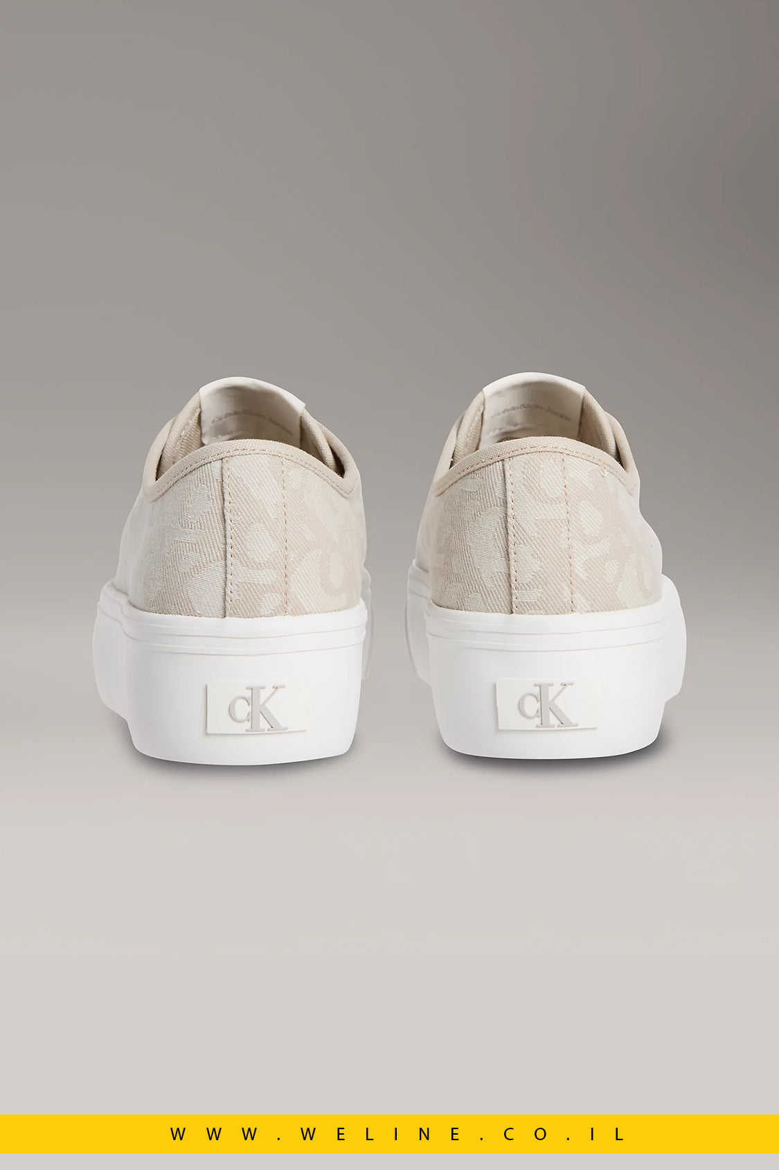 נעלי פלטפורמה Logo Jacquard Platform Trainers Calvin Klein