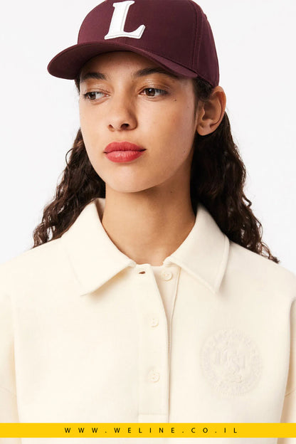 סווטשירט צווארון פולו עם רקמת קרוקודיל – Lacoste | צבע קרם