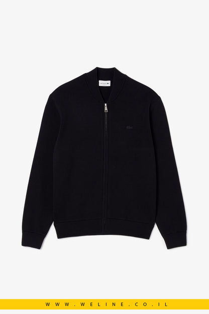 ג׳קט בומבר סרוג מכותנה וצמר – Lacoste