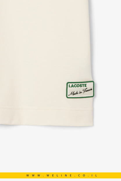 חולצת T צרפתית עם צווארון מפוספס Lacoste