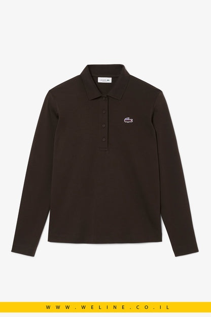 חולצת פולו Regular Fit עם קרוקודיל נוף – Lacoste Landscape Crocodile Polo (חום)