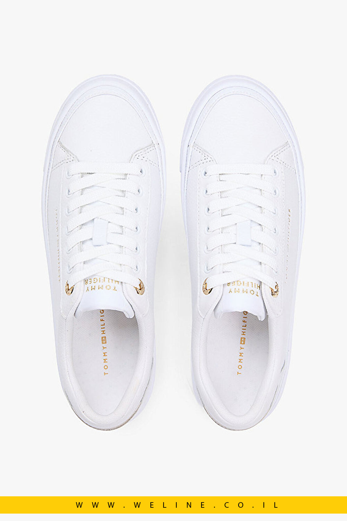 Tommy Hilfiger TH Foxing Platform Sneaker לנשים – צבע לבן