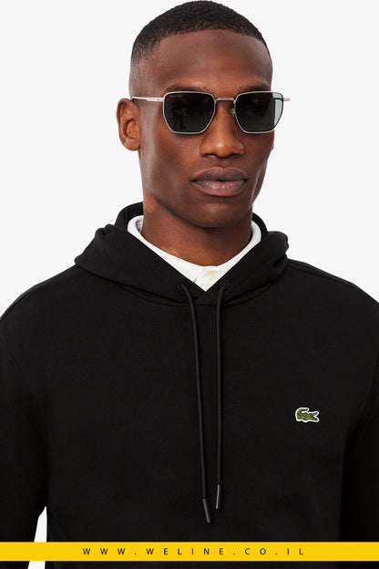 קפוצ’ון שחור פליס לגברים – Lacoste