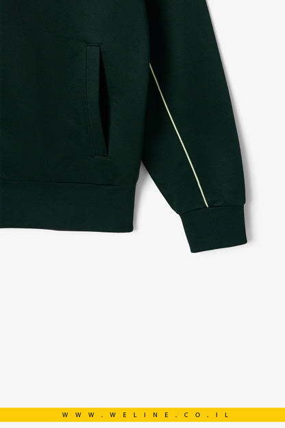 סווטשירט פליס עם אפקט סאטן ורוכסן – Lacoste