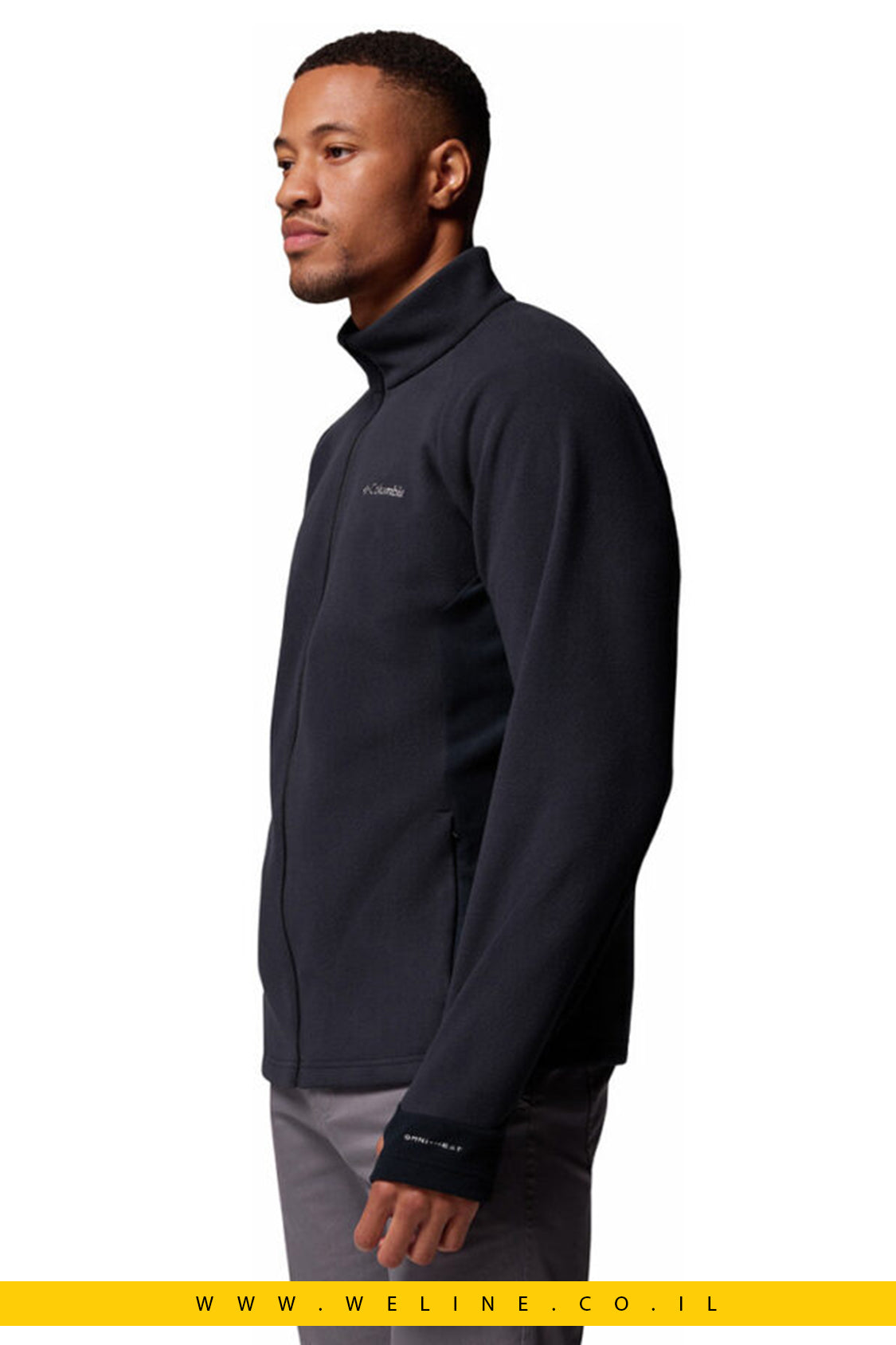 ג'קט ארוך שחור לגברים Arctic Peak Full Zip