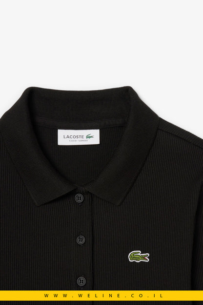 חולצת פולו L.12.D ריב Slim Fit עם שרוול ארוך מבית Lacoste