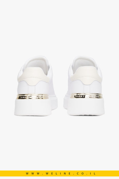 סניקרס נשים מעור עם מונוגרמת TH – Tommy Hilfiger